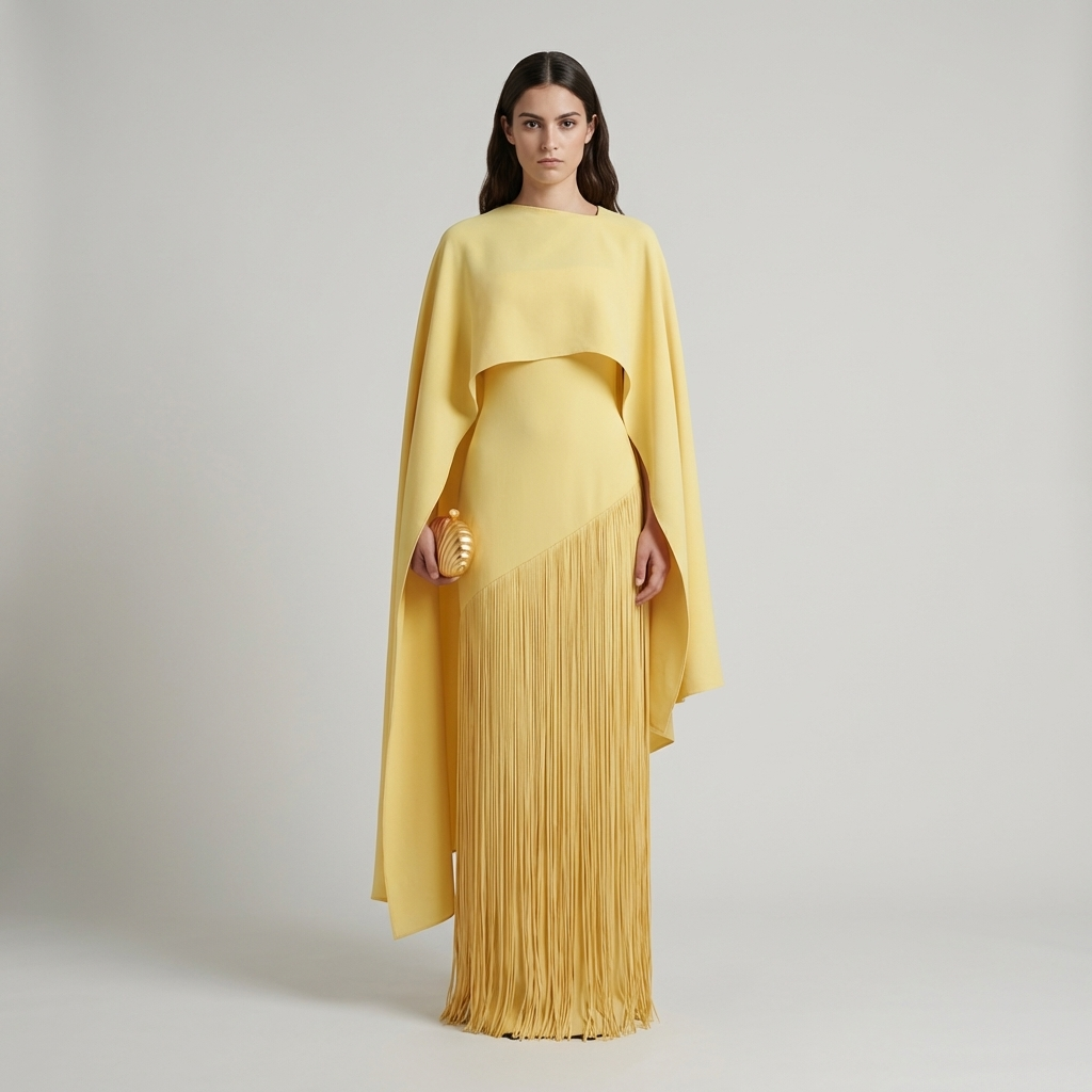Abito Cerimonia Donna con Frange Elegante - Vesarelli