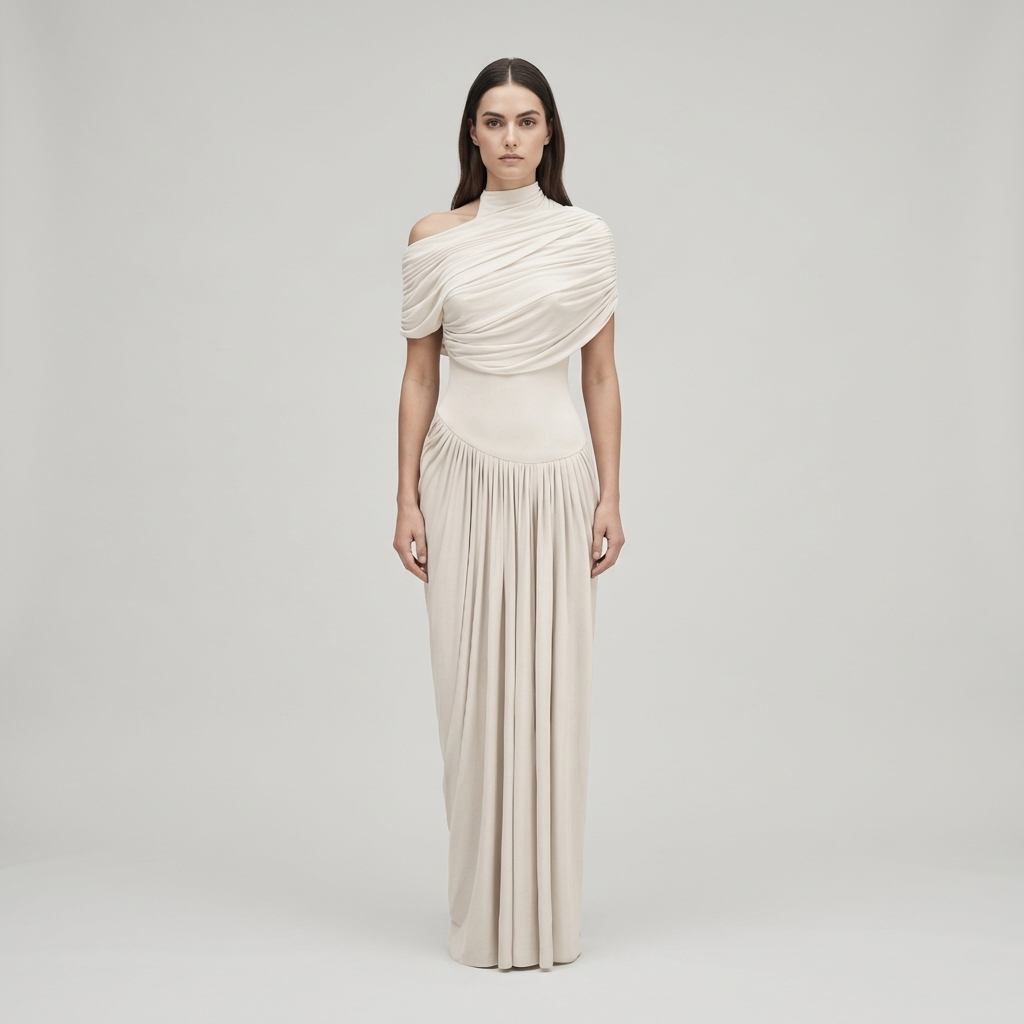 Abito Cerimonia Donna Plissettato Elegante - Vesarelli