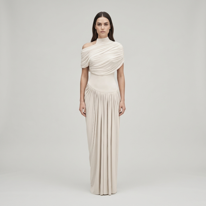 Abito Cerimonia Donna Plissettato Elegante - Vesarelli