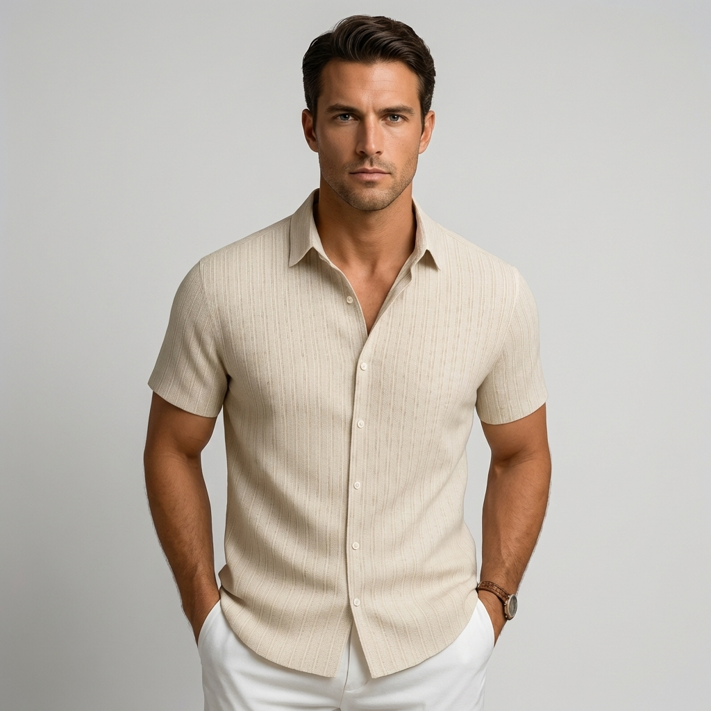 T-shirt Uomo Cotone Casual Vestibilità Regolare - Vesarelli