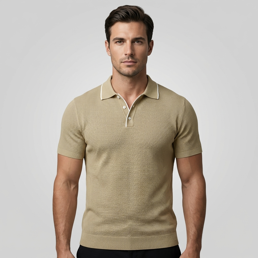 Polo Uomo in Maglia Tessuto Knit Classica - Vesarelli