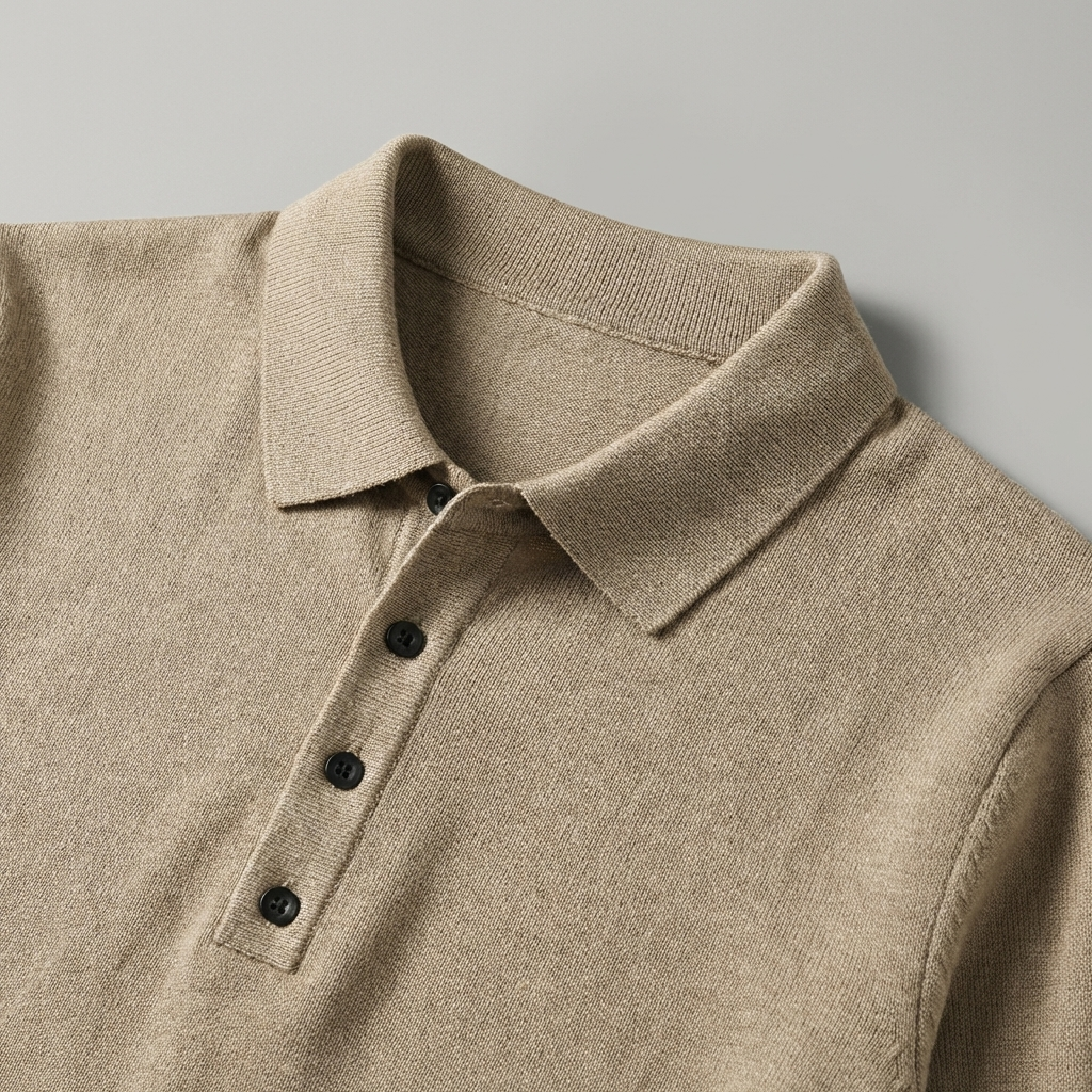Polo Uomo Maglia Cotone Maniche Lunghe Classica