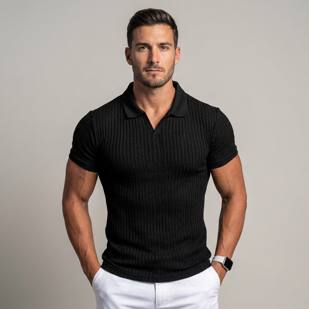Polo Uomo in Maglia Stile Elegante - Vesarelli