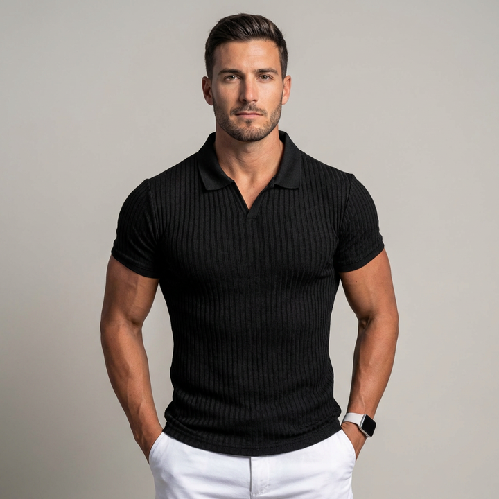 Polo Uomo in Maglia Stile Elegante - Vesarelli