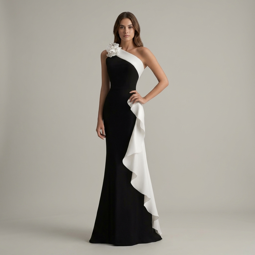 Abito Sera Donna Stile Sirena Elegante - Vesarelli