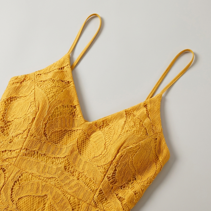 Abito Cerimonia Donna in Pizzo con Frange Stile Romantico