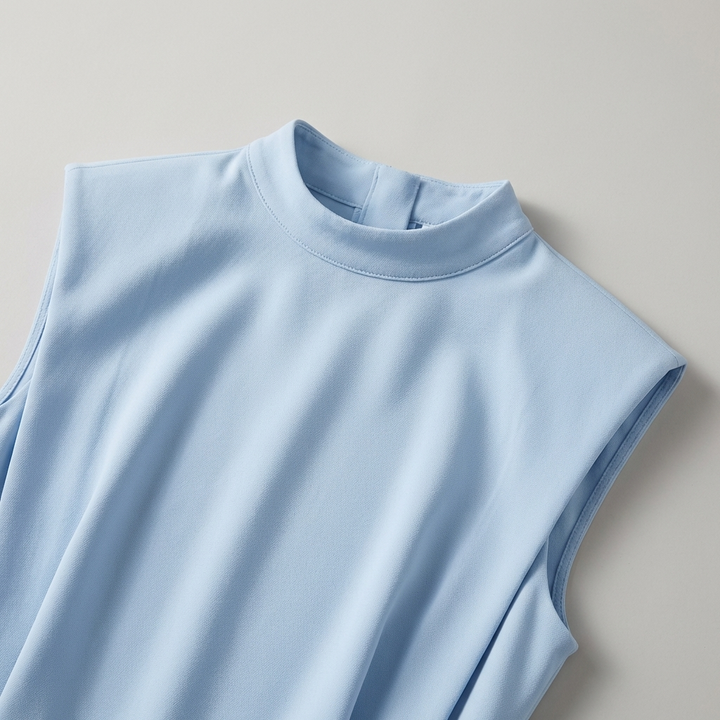Abito Midi Donna Scollo Rotondo Spacco