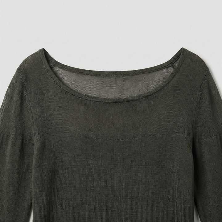 T-shirt Donna Cotone Stile Militare Regular Fit