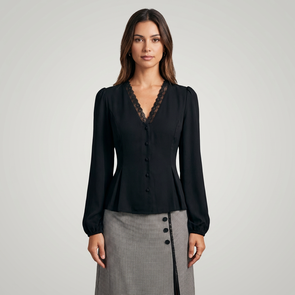 T-shirt Donna Maniche Lanterna Vestibilità Regular - Vesarelli