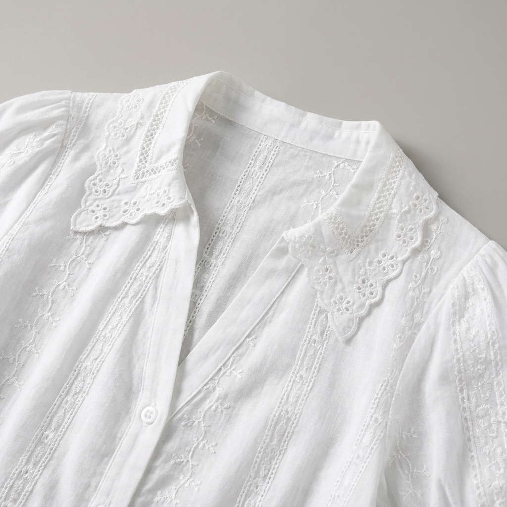 Camicetta Donna in Pizzo Ricamato Elegante