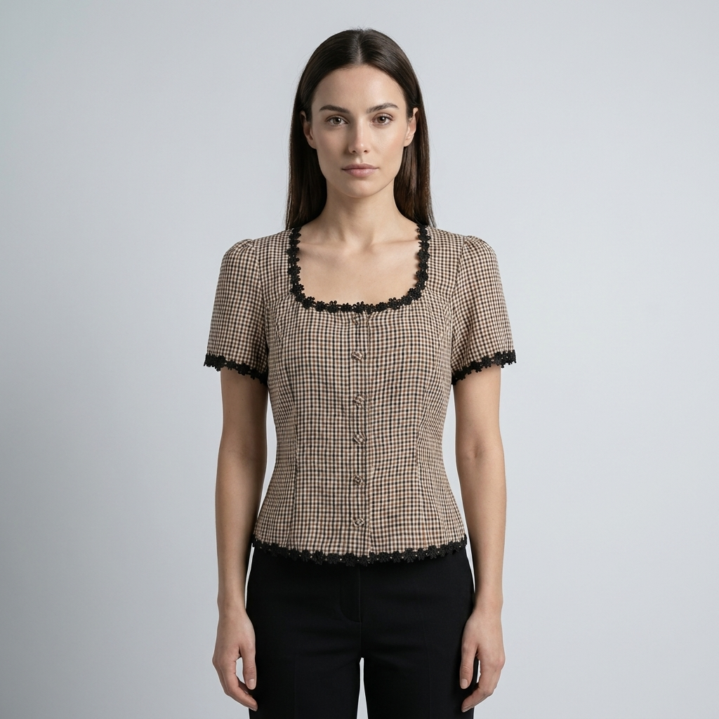 T-shirt Donna Scollo Quadrato Vestibilità Raffinata - Vesarelli