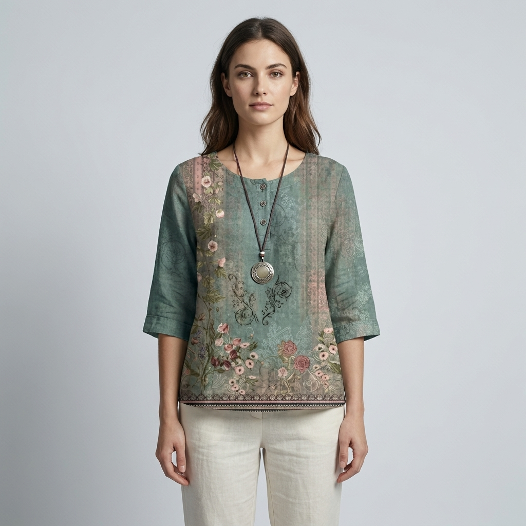 T-shirt Donna Stile Retrò Tessuto Morbido - Vesarelli