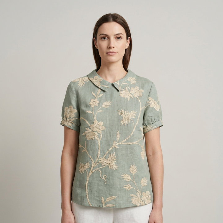 T-shirt Donna Estiva Fantasia Floreale Regular Fit - Vesarelli