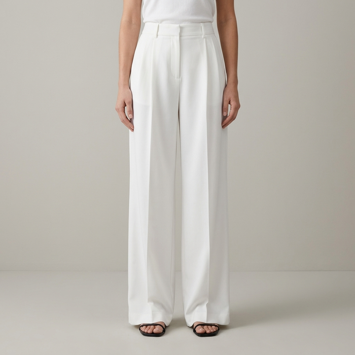 Pantaloni Palazzo Donna Vita Alta Ampia - Vesarelli