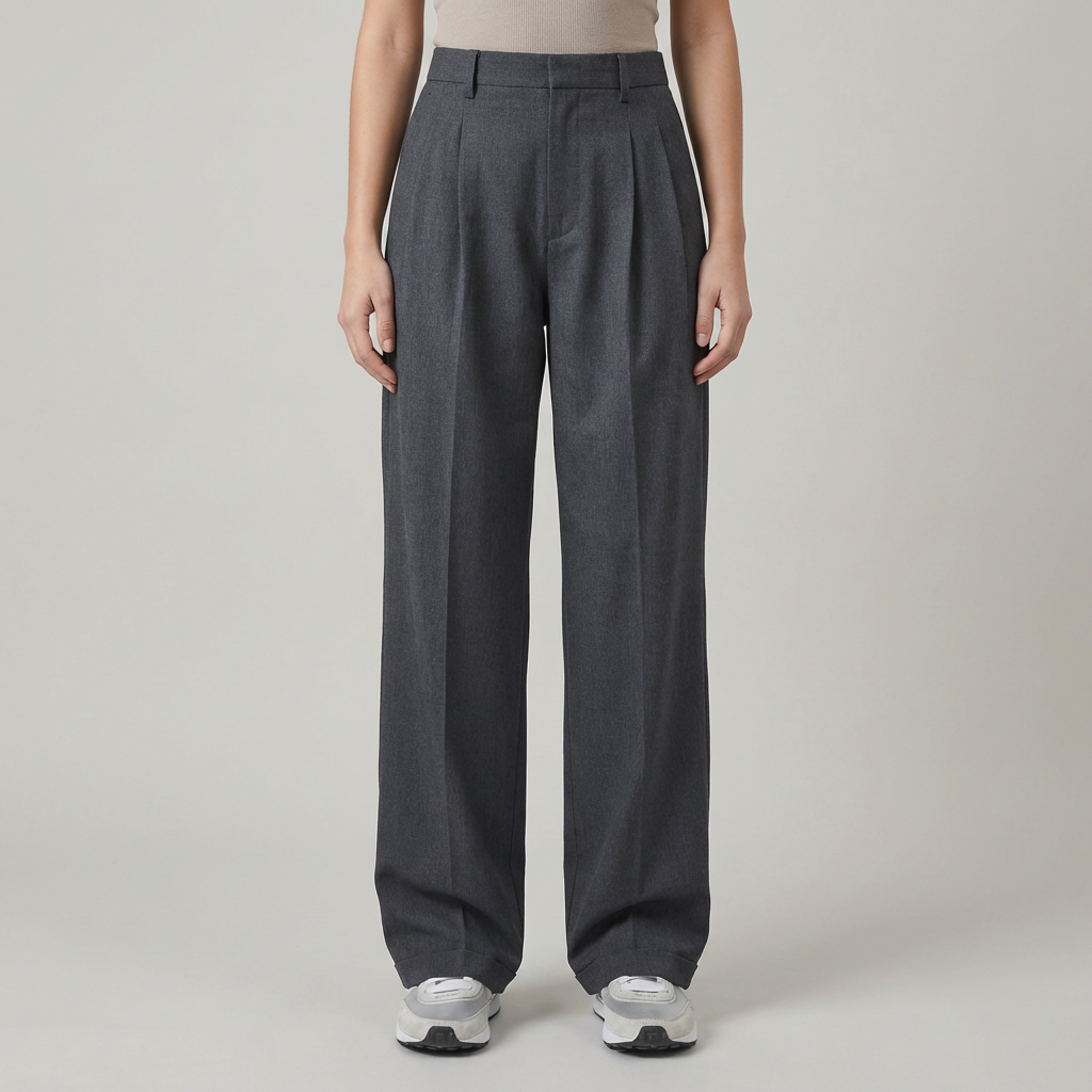 Pantaloni Donna Eleganti Tessuto Leggero Gamba Dritta - Vesarelli
