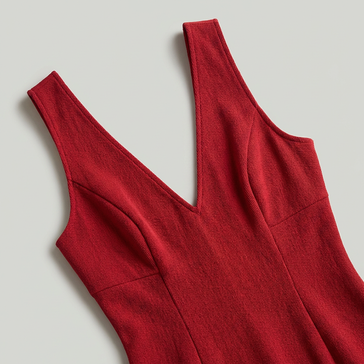 Abito Mini Donna Scollo a V Elegante
