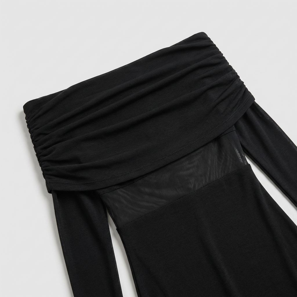Abito Cerimonia Donna in Mesh Trasparente Elegante