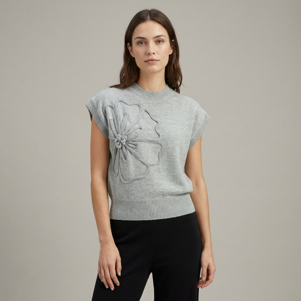 T-shirt Donna Cotone Stampa Floreale Vestibilità Casual - Vesarelli