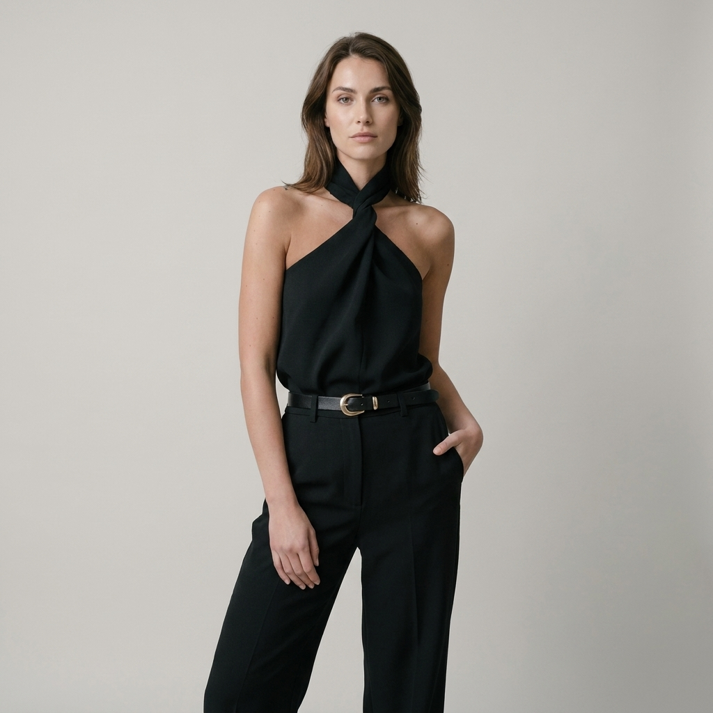 Donna Estivo Cotone Halter Incrociato - Vesarelli