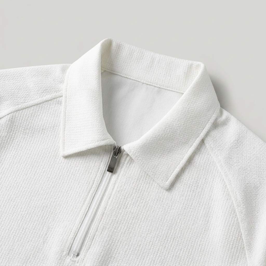 Polo Uomo Sportiva con Zip Quarto