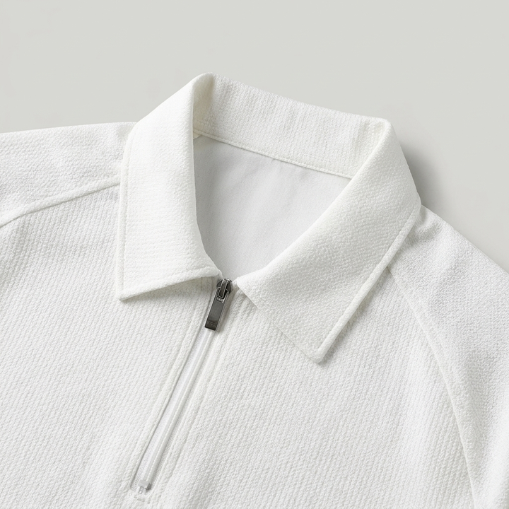 Polo Uomo Sportiva con Zip Quarto