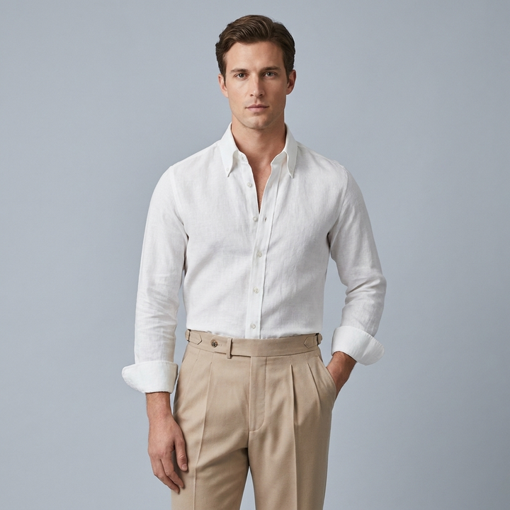 Camicia Uomo in Lino Vestibilità Classica - Vesarelli