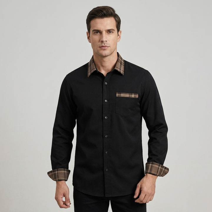 Camicia Uomo Elegante Tessuto Leggero Slim Fit - Vesarelli