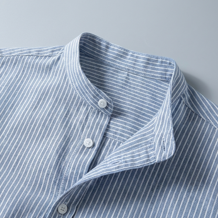Camicia Uomo Lunga Tessuto Elegante Slim Fit