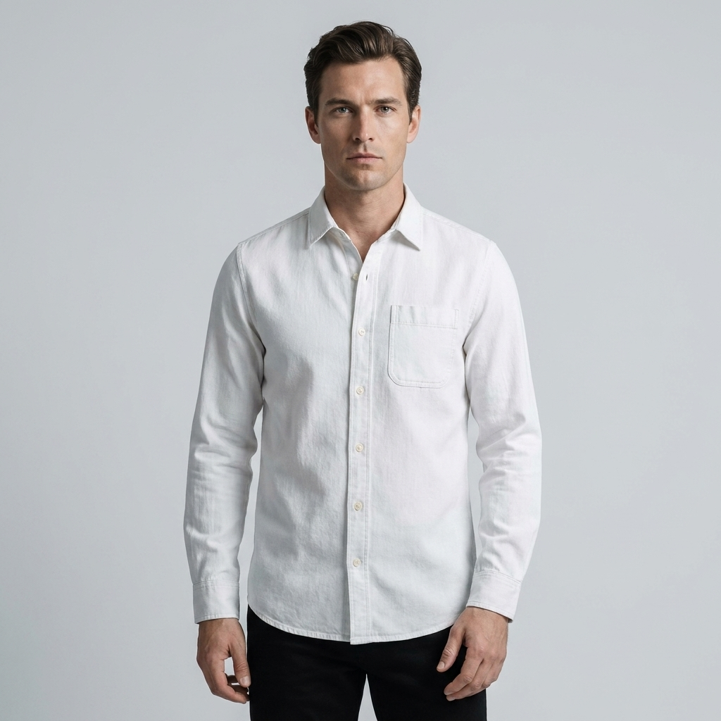 Camicia Uomo in Cotone Jeans Stile Casual - Vesarelli