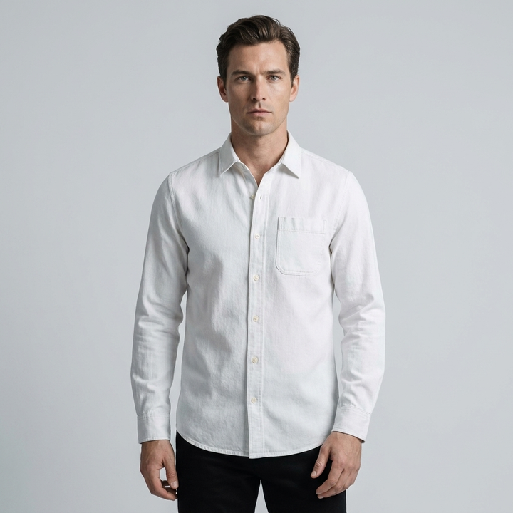 Camicia Uomo in Cotone Jeans Stile Casual - Vesarelli