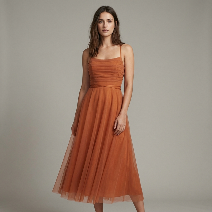Abito Midi Donna Elegante Vestibilità Regolare - Vesarelli