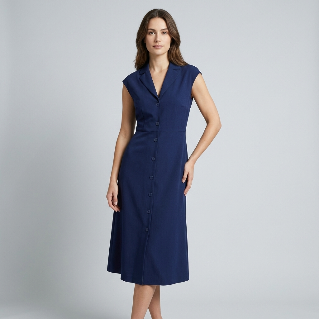 Abito Midi Donna Elegante Vestibilità Regolare - Vesarelli