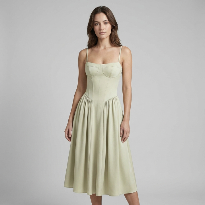 Abito Midi Donna con Tasche Vestibilità Comoda - Vesarelli
