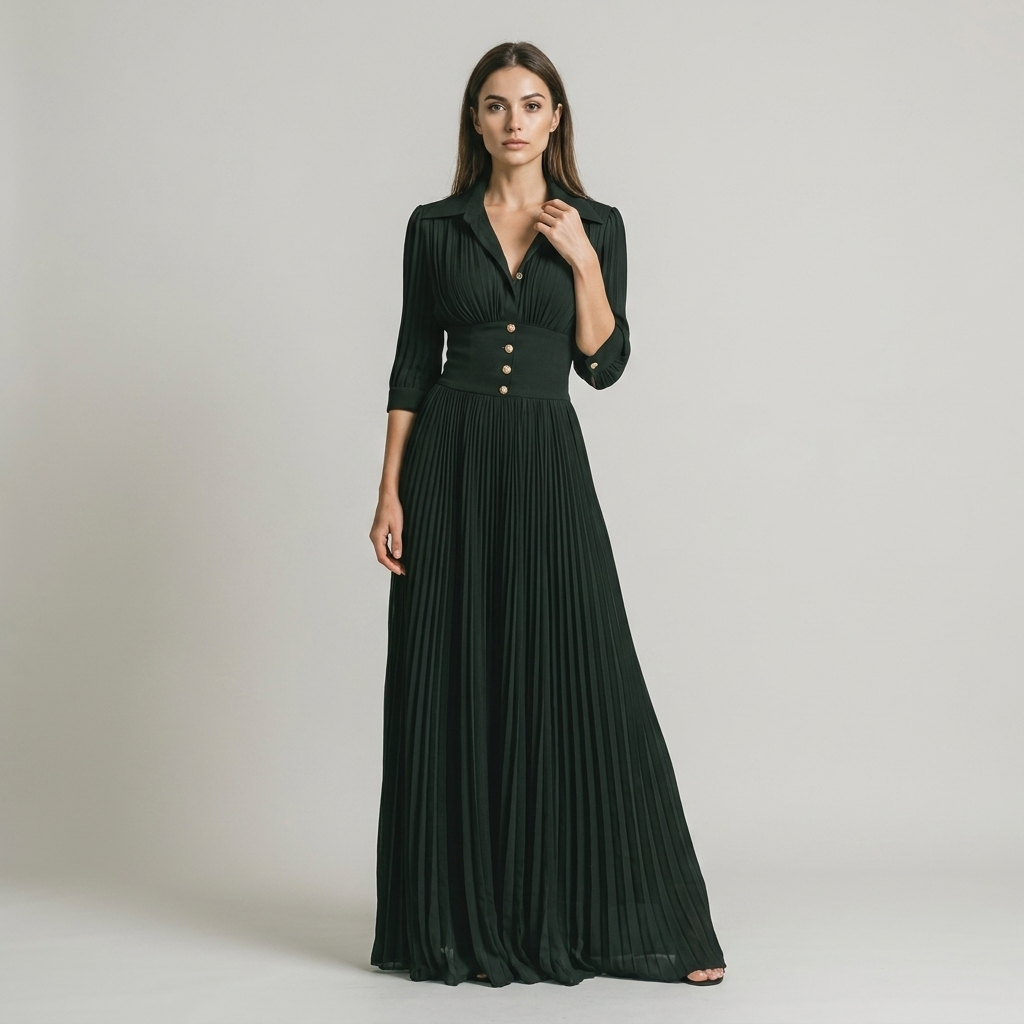 Abito Maxi Donna Elegante Tessuto Morbido Aderente - Vesarelli