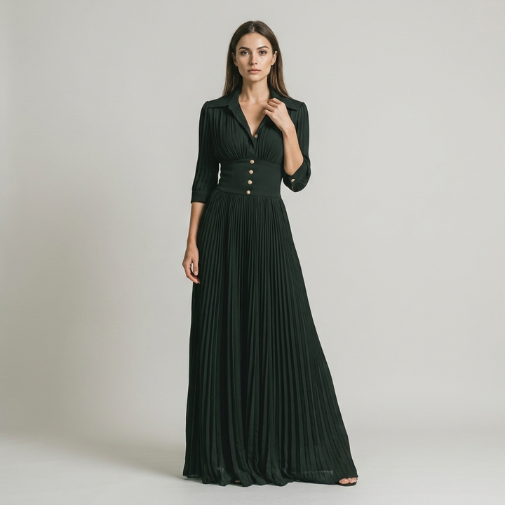 Abito Maxi Donna Elegante Tessuto Morbido Aderente - Vesarelli