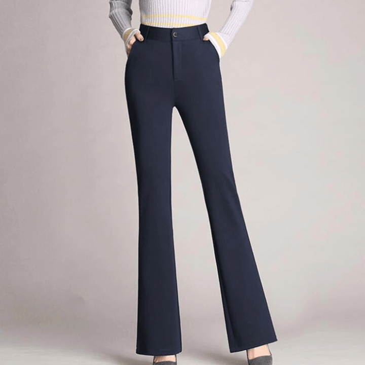 Pantaloni Donna Sartoriali Vita Alta Taglio a A