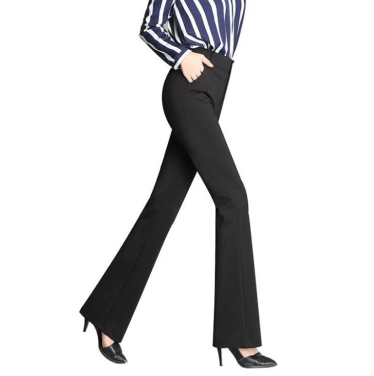Pantaloni Donna Sartoriali Vita Alta Taglio a A