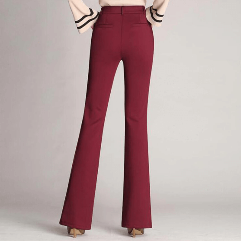Pantaloni Donna Sartoriali Vita Alta Taglio a A