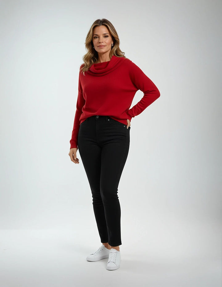 Maglione Donna in Maglia Ondulata Girocollo Morbido
