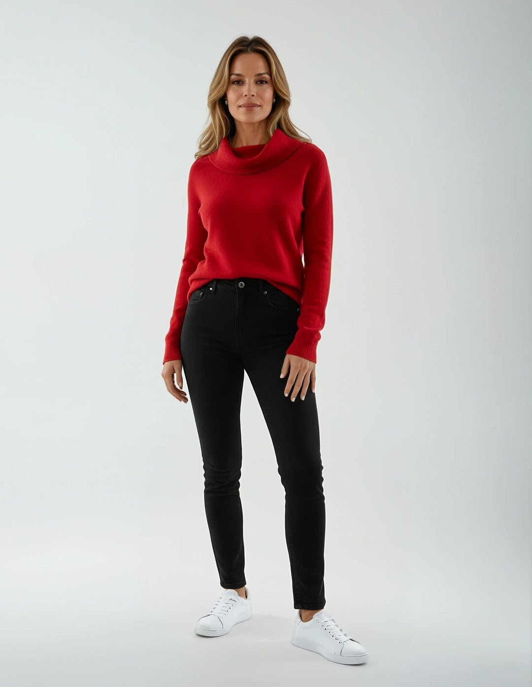 Maglione Donna in Maglia Ondulata Girocollo Morbido
