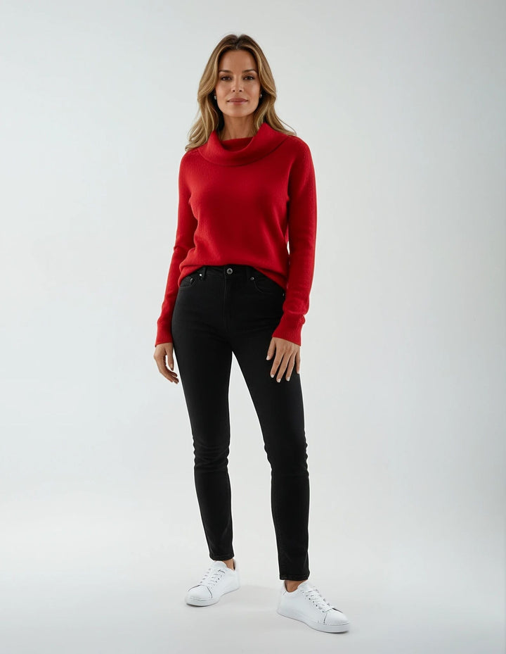 Maglione Donna in Maglia Ondulata Girocollo Morbido