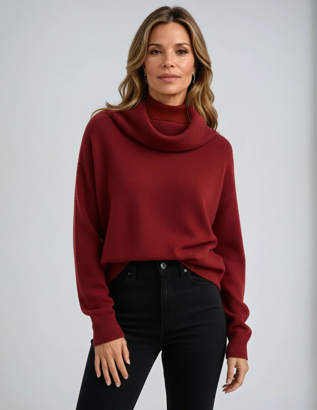 Maglione Donna in Maglia Ondulata Girocollo Morbido - Vesarelli