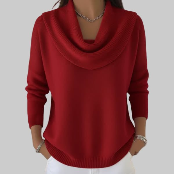Maglione Donna in Maglia Ondulata Girocollo Morbido