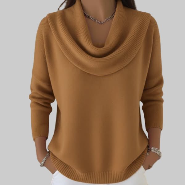 Maglione Donna in Maglia Ondulata Girocollo Morbido