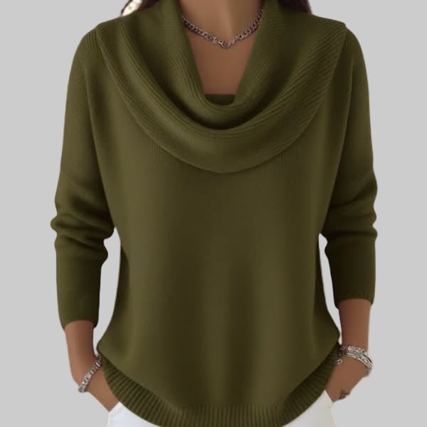 Maglione Donna in Maglia Ondulata Girocollo Morbido