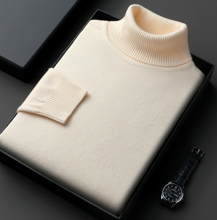 Maglione Uomo Collo Alto in Viscosa Stretch Vestibilità Comfort
