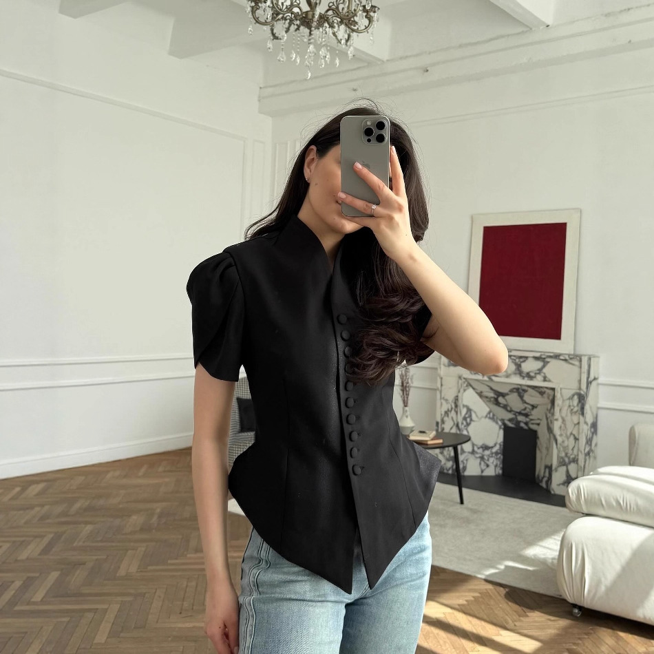 Blusa Donna Tessuto Leggero Vestibilità Regular