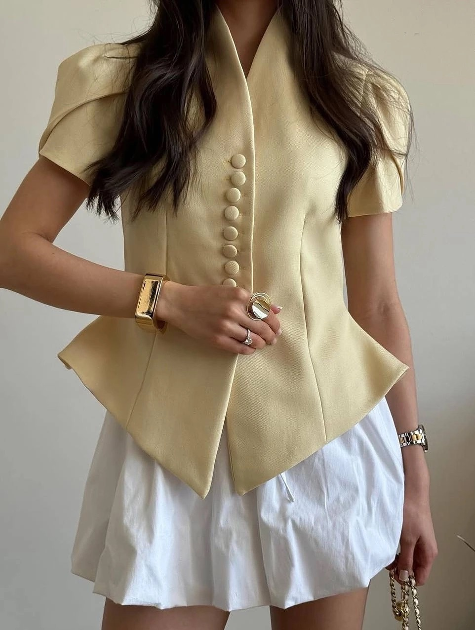 Blusa Donna Tessuto Leggero Vestibilità Regular