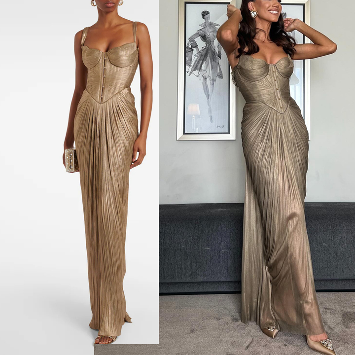 Abito Lungo Donna Cerimonia Stile Raffinato