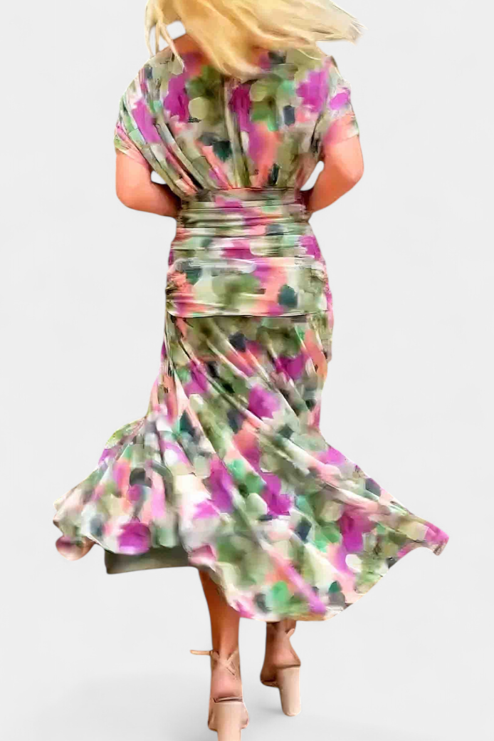 Abito Donna Elegante Tessuto Strutturato Dettaglio Sartoriale